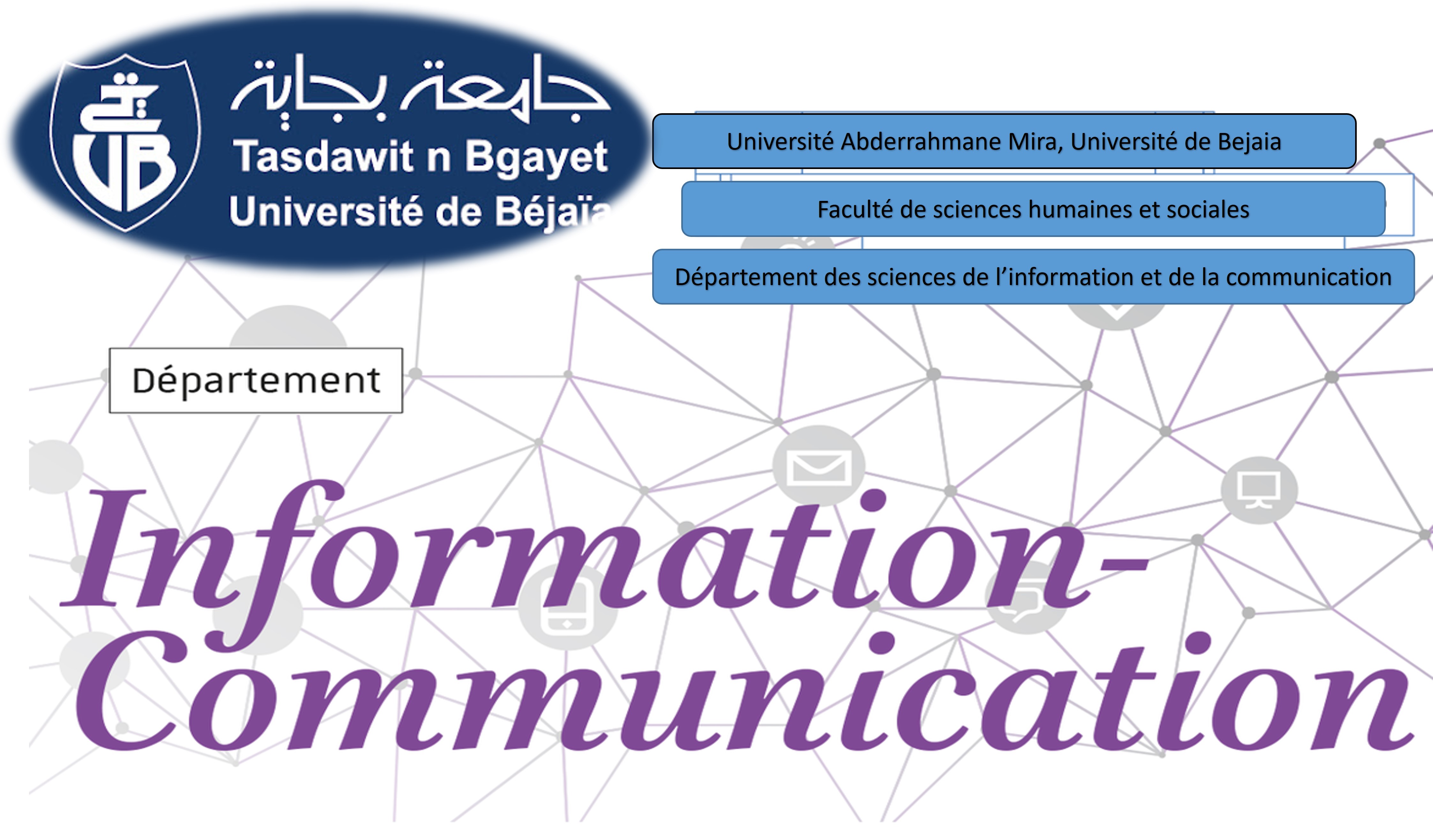 Cours : 2021/2022 Affichage Département des Sciences de l'Information ...